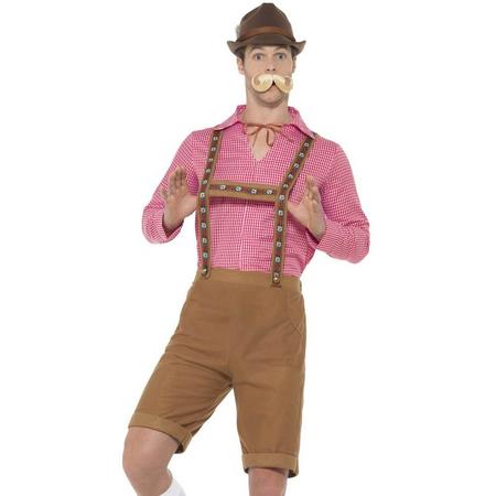 Boeren Tirol & Oktoberfest Kostuum | Schuhplattler Schumi Lederhosen | Man | Large | Bierfeest | Verkleedkleding